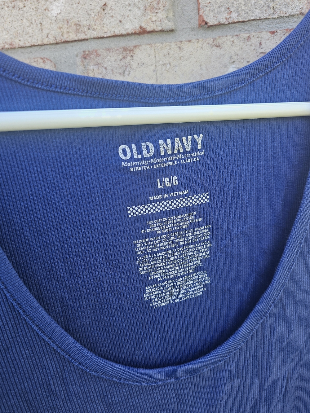 Old Navy Men's Blue Ribbed Tank Top Maternity